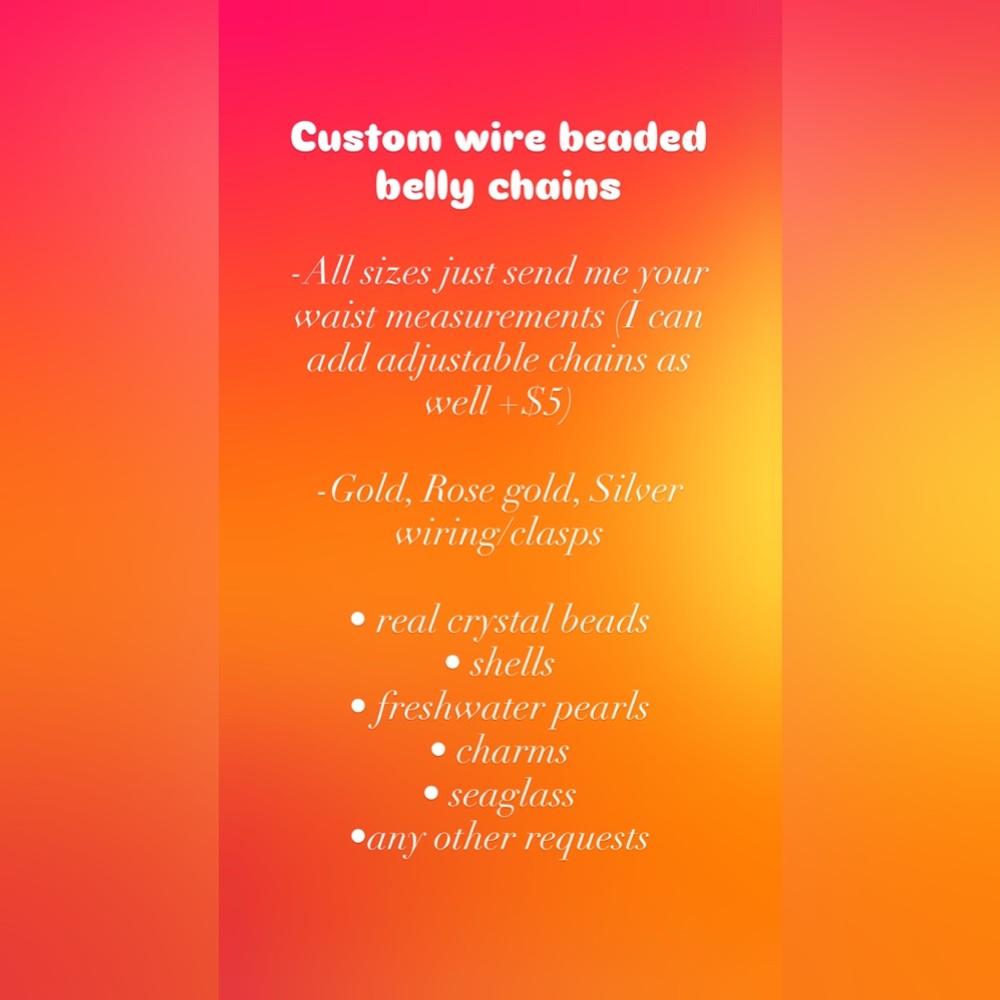 Custom Beaded Waist Chains